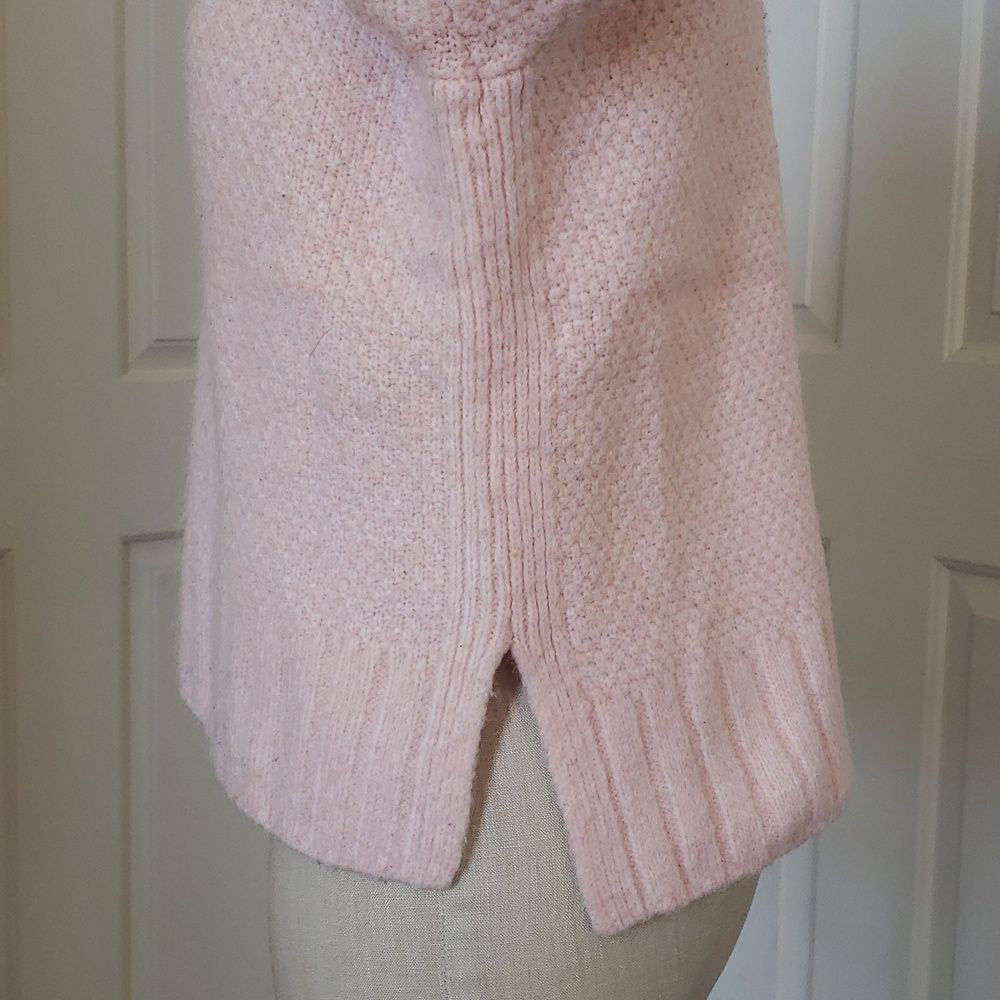Lou & Grey Soft Cozy Chunky Sweater Pink Textured Waffle Knit Boxy Fit • SMALL - Picture 10 of 12
